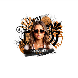 Свитшот хлопковый мужской Expectation Zero - девушка в очках, цвет: белый — фото 2