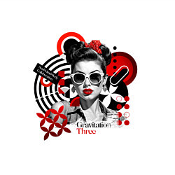 Свитшот хлопковый мужской Gravitation Three pop art girl, цвет: белый — фото 2