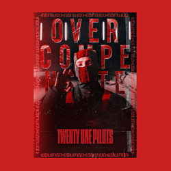 Свитшот хлопковый мужской В маске - Twenty one pilots, цвет: красный — фото 2