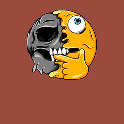 Свитшот хлопковый мужской Думающий смайл, цвет: кирпичный — фото 2