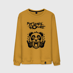 Свитшот хлопковый мужской My Chemical Romance - rock panda, цвет: горчичный