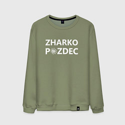 Свитшот хлопковый мужской Zharko p zdec, цвет: авокадо