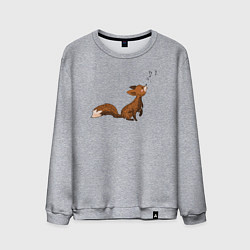 Свитшот хлопковый мужской Music fox, цвет: меланж