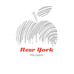 Свитшот хлопковый мужской New York big apple, цвет: белый — фото 2