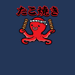 Свитшот хлопковый мужской Осьминог и данго, цвет: тёмно-синий — фото 2