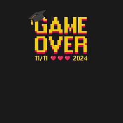 Свитшот хлопковый мужской 2024 game over, цвет: черный — фото 2