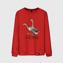 Свитшот хлопковый мужской Gussi ga-ga-ga, цвет: красный