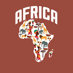 Свитшот хлопковый мужской African mood, цвет: кирпичный — фото 2
