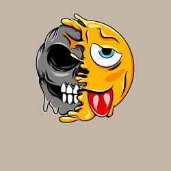 Свитшот хлопковый мужской Смайл с языком, цвет: миндальный — фото 2