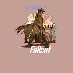 Свитшот хлопковый мужской Ghoul fallout Get Wasted, цвет: пыльно-розовый — фото 2