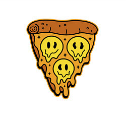 Свитшот хлопковый мужской Happy nation pizza, цвет: белый — фото 2