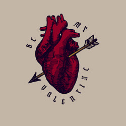 Свитшот хлопковый мужской Be my valentine, цвет: миндальный — фото 2