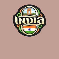 Свитшот хлопковый мужской India, цвет: пыльно-розовый — фото 2