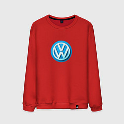 Свитшот хлопковый мужской Volkswagen logo blue, цвет: красный