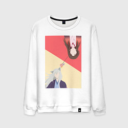 Свитшот хлопковый мужской Очень приятно Томоэ, цвет: белый