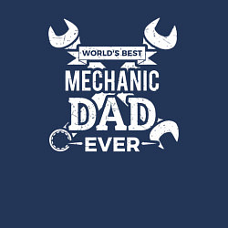 Свитшот хлопковый мужской Папа лучший механик на свете, цвет: тёмно-синий — фото 2