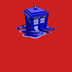 Свитшот хлопковый мужской Tardis ink, цвет: красный — фото 2