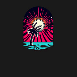 Свитшот хлопковый мужской Ретро пальма с рукой зомби, цвет: черный — фото 2