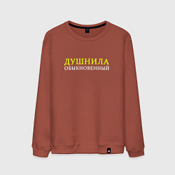 Свитшот хлопковый мужской Душнила обыкновенный, цвет: кирпичный
