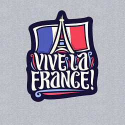 Свитшот хлопковый мужской Viva la France, цвет: меланж — фото 2