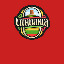 Свитшот хлопковый мужской Литва, цвет: красный — фото 2