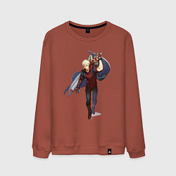 Свитшот хлопковый мужской Nero Devil may cry 4, цвет: кирпичный