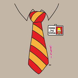 Свитшот хлопковый мужской Костюм Гомера, цвет: миндальный — фото 2