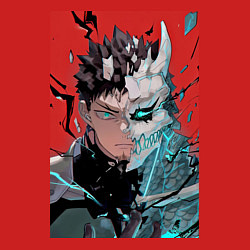 Свитшот хлопковый мужской Кайдзю номер восемь Кафка Хибино силы обороны, цвет: красный — фото 2