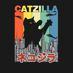 Свитшот хлопковый мужской Котзилла Годзилла, цвет: черный — фото 2