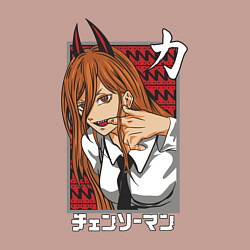 Свитшот хлопковый мужской Power anime, цвет: пыльно-розовый — фото 2