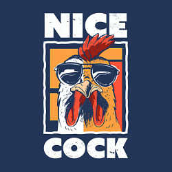 Свитшот хлопковый мужской Nice cock, цвет: тёмно-синий — фото 2