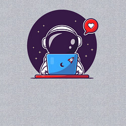 Свитшот хлопковый мужской Spaceman programmer, цвет: меланж — фото 2