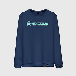 Свитшот хлопковый мужской Exodus logo, цвет: тёмно-синий