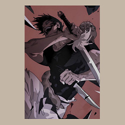 Свитшот хлопковый мужской Магическая битва Тодзи Фусигуро с ножами, цвет: миндальный — фото 2