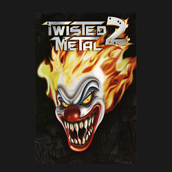 Свитшот хлопковый мужской Twisted metal 2 - clown head, цвет: черный — фото 2