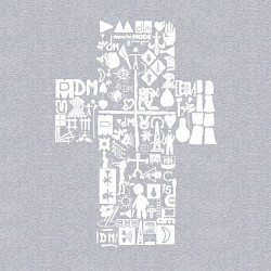 Свитшот хлопковый мужской Depeche mode - logo, symbolism, цвет: меланж — фото 2
