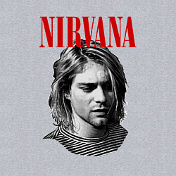 Свитшот хлопковый мужской Nirvana kurt donald cobain, цвет: меланж — фото 2