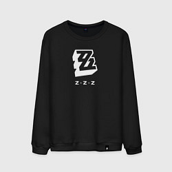 Свитшот хлопковый мужской Zenless Zone Zero logo, цвет: черный