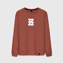 Свитшот хлопковый мужской Zenless Zone Zero logotype, цвет: кирпичный