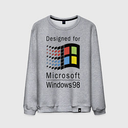 Свитшот хлопковый мужской Разработанный для windows 98, цвет: меланж