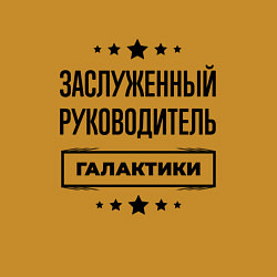 Свитшот хлопковый мужской Заслуженный руководитель галактики, цвет: горчичный — фото 2