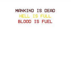 Свитшот хлопковый мужской Mankind is dead Ultrakill, цвет: белый — фото 2