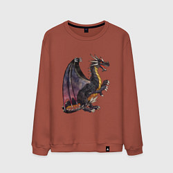 Свитшот хлопковый мужской HOMM3 Black Dragon, цвет: кирпичный