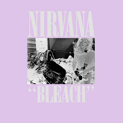 Свитшот хлопковый мужской Nirvana bleach black album, цвет: лаванда — фото 2