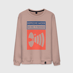 Свитшот хлопковый мужской Depeche Mode - Music for the masses merch, цвет: пыльно-розовый