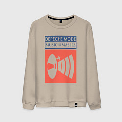 Свитшот хлопковый мужской Depeche Mode - Music for the masses merch, цвет: миндальный