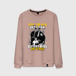 Свитшот хлопковый мужской Depeche Mode - On stage, цвет: пыльно-розовый