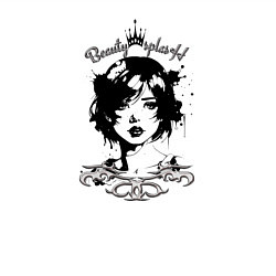 Свитшот хлопковый мужской Девушка - красивый сплэш, цвет: белый — фото 2