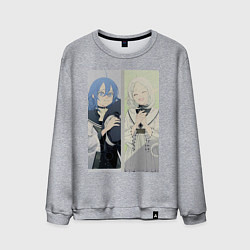 Свитшот хлопковый мужской Реинкарнация безработного Рокси Мигурдия Сильфиетт, цвет: меланж