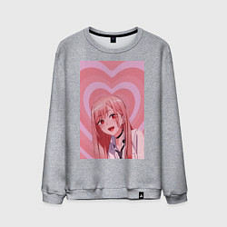 Свитшот хлопковый мужской Марин Китагава: Сердца, цвет: меланж
